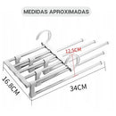 CabideFlex - Cabide Retrátil Organizador 5 em 1 Dobrável em Aço Inox - Entrega Grátis - Tik Trend