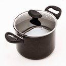 Caldeirão Antiaderente 16cm com Tampa de Vidro e Duas Alças - Tik Trend