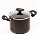 Caldeirão Antiaderente 16cm com Tampa de Vidro e Duas Alças - Tik Trend