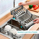 CestoFlex - Escorredor de Pia Ajustável em Inox para Cozinha - Entrega Grátis - Tik Trend