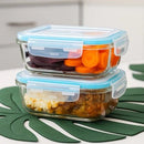 Conjunto 5 Potes Herméticos de Vidro com Tampa 4 Travas 640ml - Tik Trend