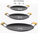 Conjunto de Discos de Arado de Aço Reforçado com Alças de Madeira - Entrega Grátis - Tik Trend