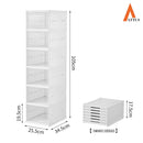 Caixa de Sapato Dobrável Armazenamento Transparentes Sapateira Empilhável Prova de Poeira Dormitório Armário