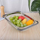 InoxCest - Cesto Escorredor de Frutas Verduras e Talheres de Aço Inoxidável Com Suporte Para Fruteira - Entrega Grátis - Tik Trend