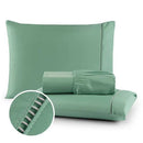 Jogo de Lençol 03 Peças 400 Fios Cama Casal Queen Micropercal Ponto Palito - Tik Trend