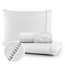 Jogo de Lençol 03 Peças 400 Fios Cama Casal Queen Micropercal Ponto Palito - Tik Trend