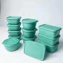 Kit 12 Potes Plástico 1 Litro com Tampa Hermética, Multiuso Cozinha, Marmita e Armazenamento de Alimentos - Tik Trend