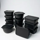 Kit 12 Potes Plástico 1 Litro com Tampa Hermética, Multiuso Cozinha, Marmita e Armazenamento de Alimentos - Tik Trend