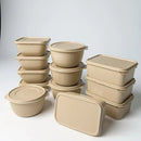 Kit 12 Potes Plástico 1 Litro com Tampa Hermética, Multiuso Cozinha, Marmita e Armazenamento de Alimentos - Tik Trend