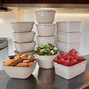 Kit 12 Potes Plástico 1 Litro com Tampa Hermética, Multiuso Cozinha, Marmita e Armazenamento de Alimentos - Tik Trend