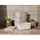 Kit 12 Potes Plástico 1 Litro com Tampa Hermética, Multiuso Cozinha, Marmita e Armazenamento de Alimentos - Tik Trend