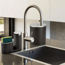 Kit Lixeira de Cozinha 5L com Dispenser Porta Detergente e Suporte para Esponja - Tik Trend