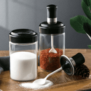 Kit Porta Tempero Condimento de Vidro com Tampa e Colher Embutida - Entrega Grátis - Tik Trend