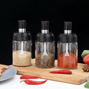 Kit Porta Tempero Condimento de Vidro com Tampa e Colher Embutida - Entrega Grátis - Tik Trend